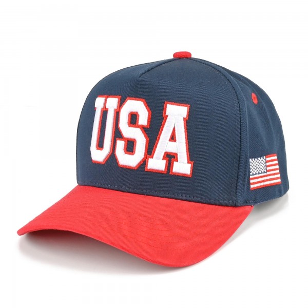 TCM0241
"USA" Embroidered Two Tone Baseball Cap

- One Size Fits Most
- Snap Back Closure
- 100% Cotton