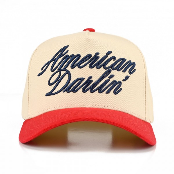 TCM0246
"American Darlin'" Embroidered Two Tone Baseball Cap

- One Size Fits Most
- Snap Back Closure
- 100% Cotton