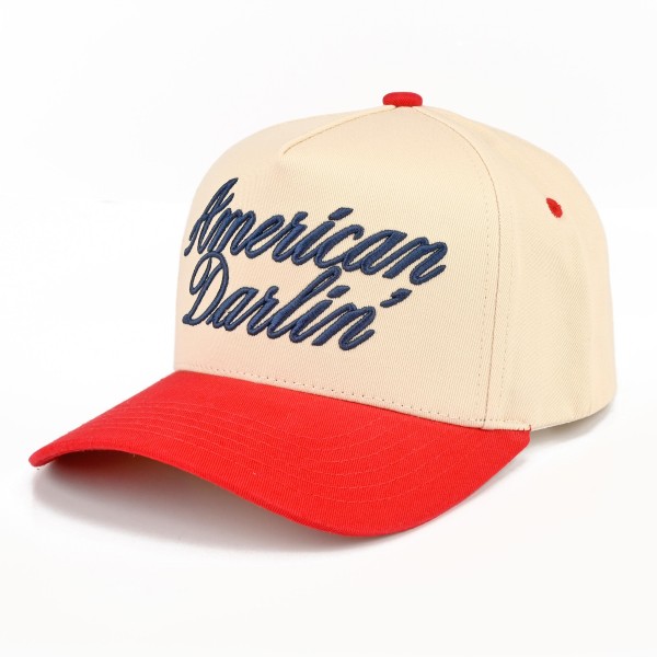 TCM0246
"American Darlin'" Embroidered Two Tone Baseball Cap

- One Size Fits Most
- Snap Back Closure
- 100% Cotton