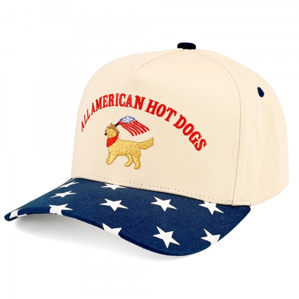 TCM0249
"ALL AMERICAN HOT DOGS" Embroidered Two Tone Baseball Cap

- One Size Fits Most
- Snap Back Closure
- 100% Cotton