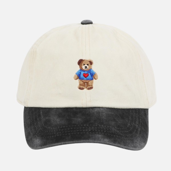 Teddy Bear In Heart Shirt Embroidered Two Tone Baseball Cap

- One Size Fits Most
- Slide Buckle Adjustment
- 100% Cotton