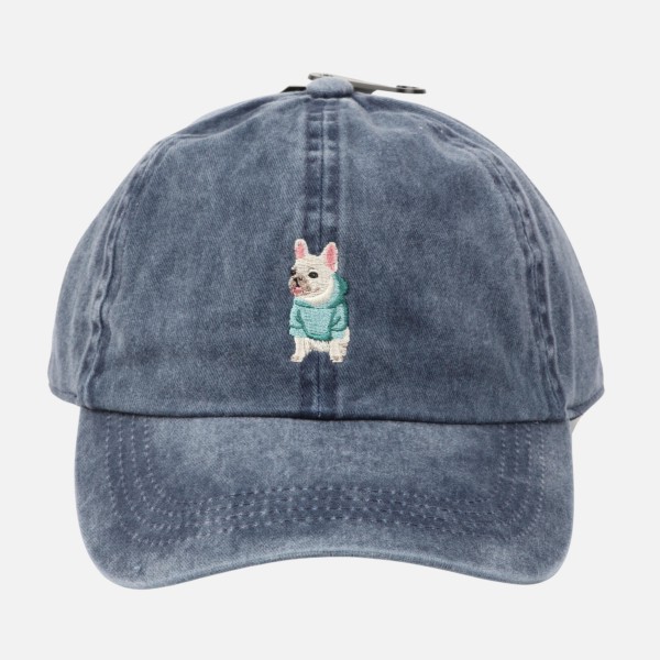 French Bulldog In A Hoodie Embroidered Baseball Cap

- One Size Fits Most
- Slide Buckle Adjustment
- 100% Cotton