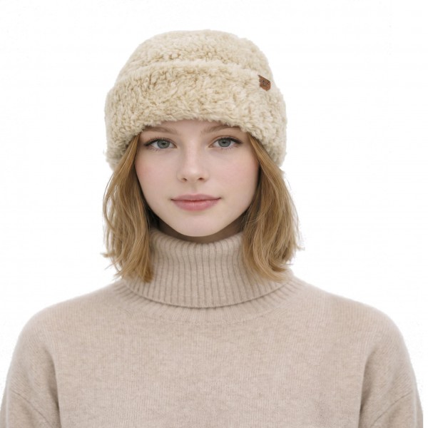Fluffy Sherpa Roll Brim Hat covered in a plush, curly sherpa texture from crown to cuff for a cozy, cloud soft look. The rounded shape and rolled brim sit comfortably over the ears and add instant texture to coats, puffers, and chunky knits. Perfect for ski trips, holiday markets, cold commutes, and weekend brunch. Sherpa accessories are trending all winter, making this hat an easy impulse buy and a sweet gift.