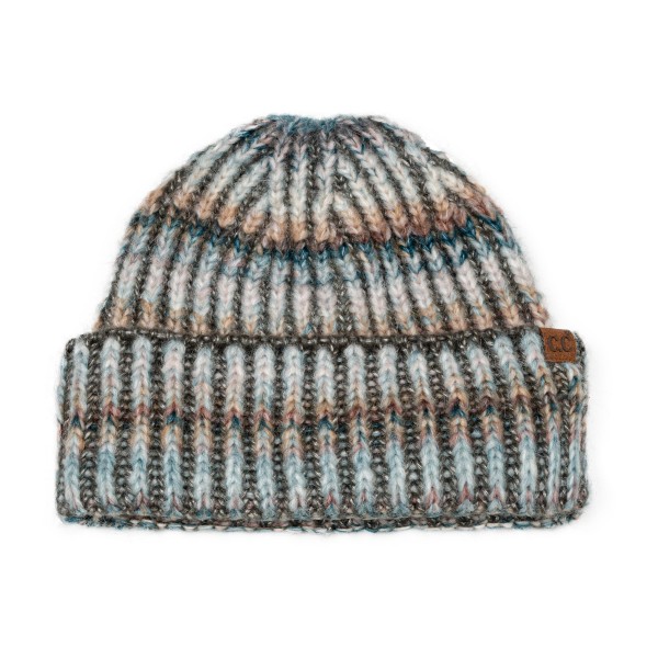 Space Dye Knit Cuffed Beanie in a chunky rib with marled, multi tone yarn that gives every stitch a soft heathered blend. The thick fold over cuff adds an extra layer of warmth over the ears, and a small faux leather patch finishes the front. A cozy, laid back pick for campus, coffee runs, and weekend hikes. Multi tone knits pair with almost any coat, which keeps this style turning on the hat wall all winter.