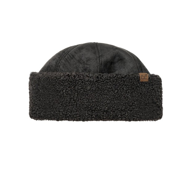 Sherpa Cuff Fisherman Beanie with a smooth suede look crown and a thick, fluffy sherpa band that hugs the head for extra warmth. The short, cropped silhouette sits above the ears for the trending fisherman style that pairs with shackets, puffers, and wool coats. Great for chilly commutes, weekend errands, fall festivals, and ski lodge days. Cozy sherpa hats are a winter must have and an easy gift for teens, moms, and friends.