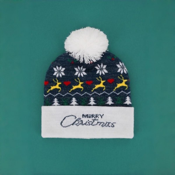 "Christmas" Pom Pom Lurex Beanie 

- One Size Fits Most 
- 100% Polyester 