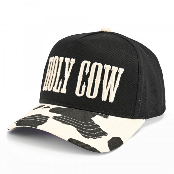 C.C TCM0235
Two Tone Canvas Cow Print Embroidered "HOLY COW" Baseball Cap

- Snap Back Closure
- One Size Fits Most
- 100% Cotton