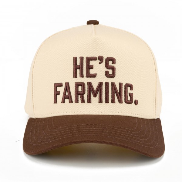 C.C TCM0230
Two Tone "HE'S FARMING" Canvas Embroidered Baseball Cap

- Snap Back Closure
- One Size Fits Most
- 100% Cotton