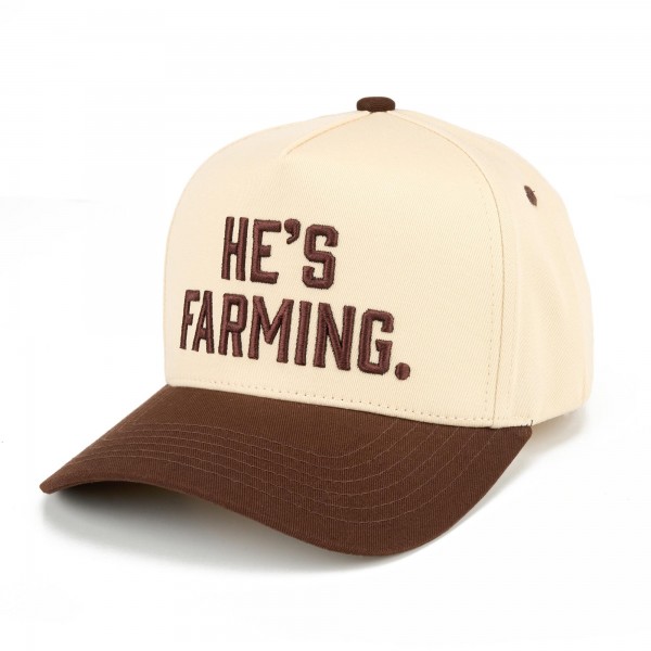 C.C TCM0230
Two Tone "HE'S FARMING" Canvas Embroidered Baseball Cap

- Snap Back Closure
- One Size Fits Most
- 100% Cotton