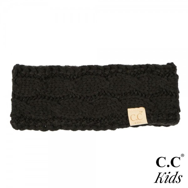 C.C HW-20-KIDS
Kids Cable Knit Headwrap

- One size fits most Kids
- 100% Acrylic