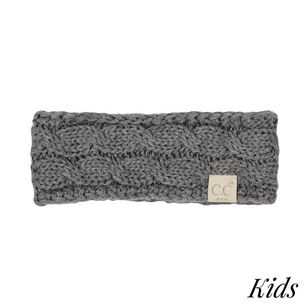 C.C HW-20-KIDS
Kids Cable Knit Headwrap

- One size fits most Kids
- 100% Acrylic