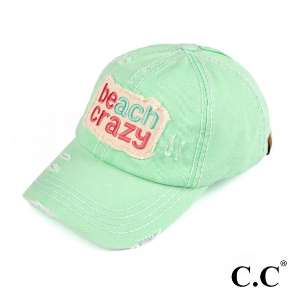 Wholesale c C BT Beach crazy vintage washed distressed cotton pony cap cotton On