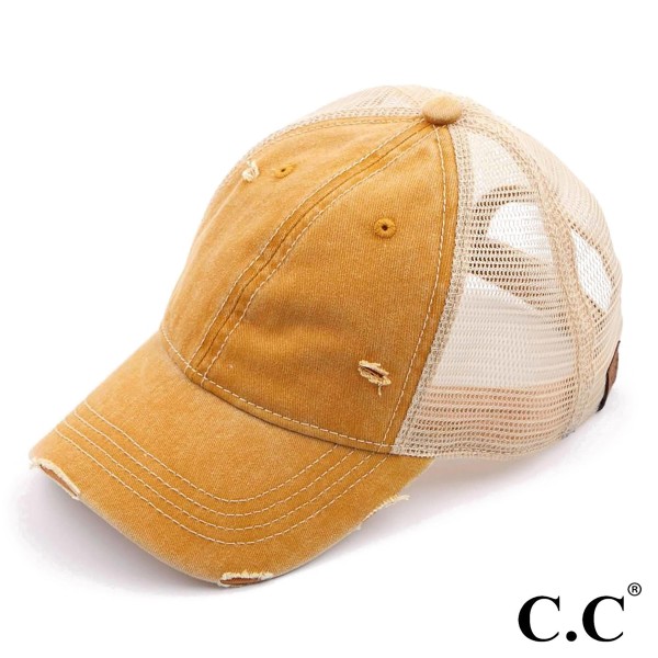 Wholesale c C BA Vintage Distressed Baseball Cap Mesh Back One fits most Adjusta