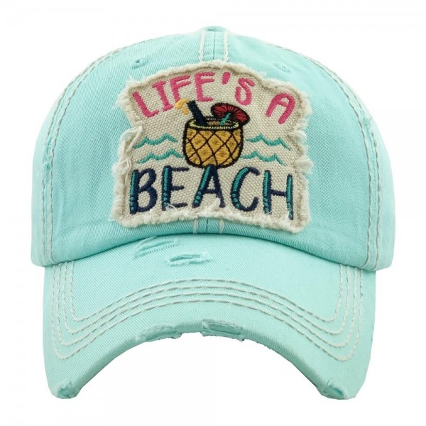 Wholesale life s Beach Embroidered Distressed Vintage Baseball Cap One fits mos
