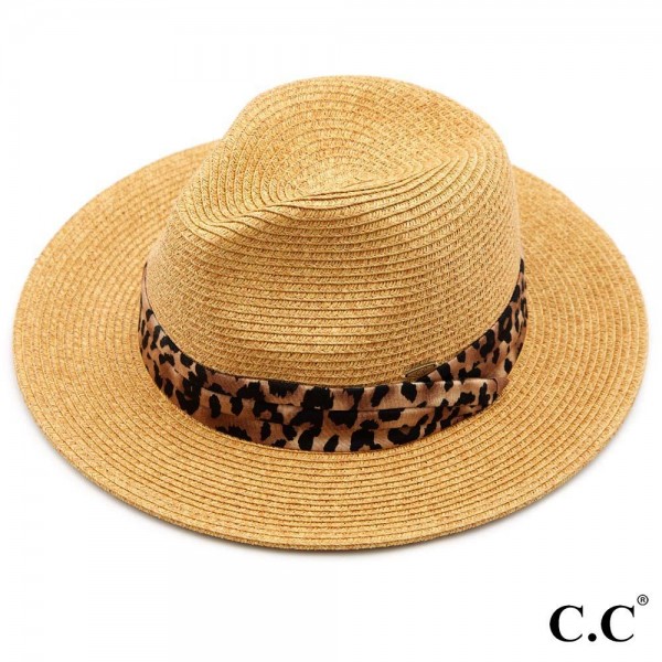 C.C ST-821
Paper Fedora hat with leopard print band

- One size fits most
- Adjustable inside drawstring
- Brim Width 2.5"
- 80% Paper / 20% Polyester
