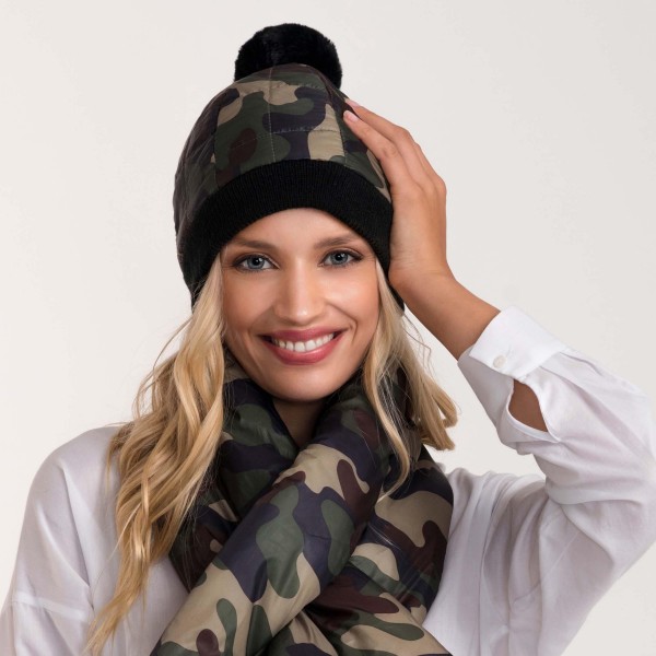 Wholesale do everything Love Brand Puffy Camouflage Pom Beanie One fits most Nyl