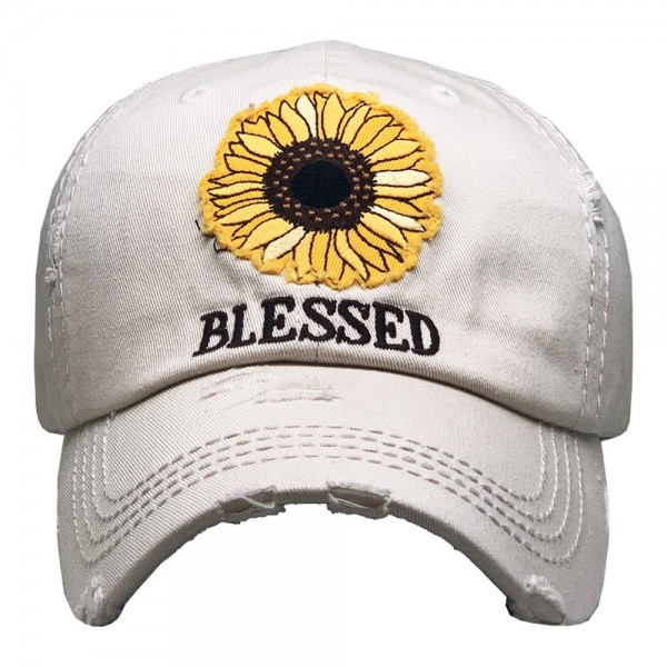 Sunflower Vintage Distressed Baseball Cap That Says
