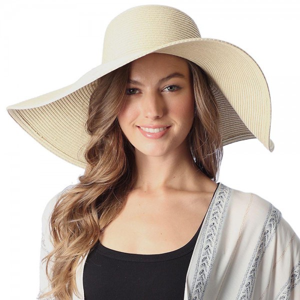 Wholesale brim Paper Straw Floppy Sun Hat One Fits Most Inside Adjustable Draws