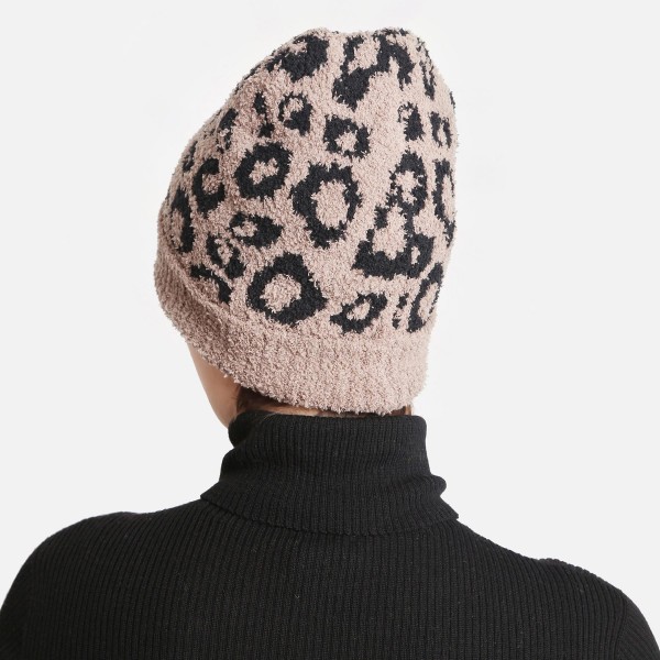Leopard Print Comfy Luxe Beanie. 

- One Size Fits Most 
- 100% Polyester 