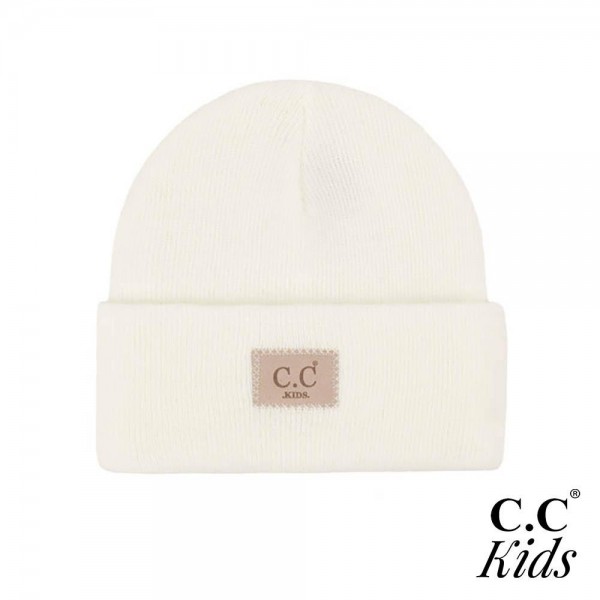 Wholesale c C KIDS HTM Classic Rib Kids Beanie C C Suede Patch One Fits Most Acr