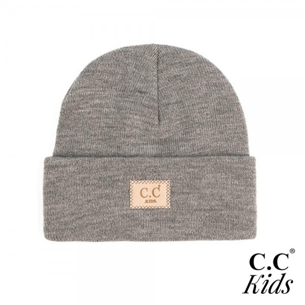 Wholesale c C KIDS HTM Classic Rib Kids Beanie C C Suede Patch One Fits Most Acr