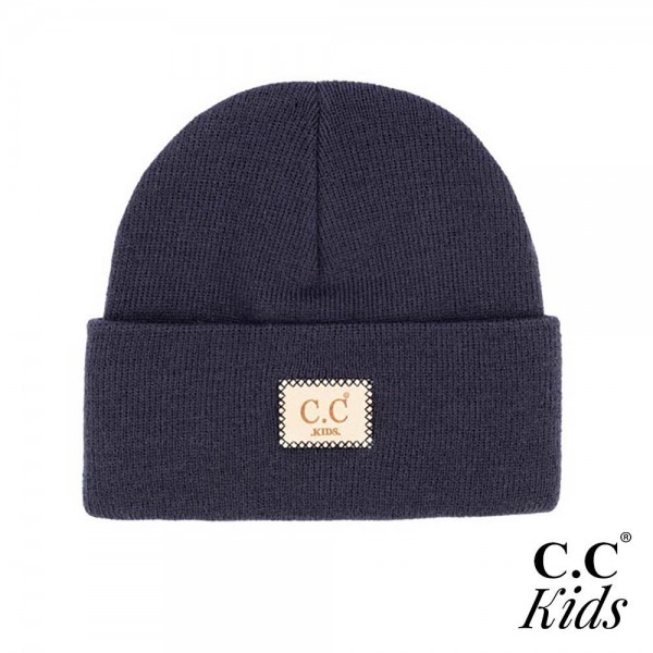 Wholesale c C KIDS HTM Classic Rib Kids Beanie C C Suede Patch One Fits Most Acr