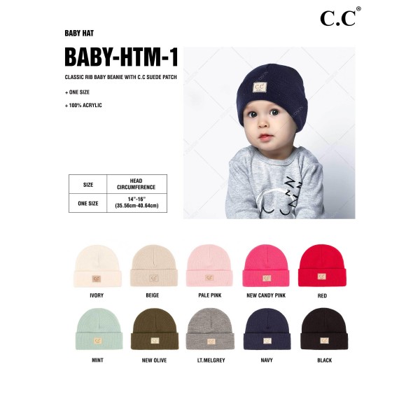 C.C BABY-HTM-1
Unisex Knit Baby Beanie
- One Size Fits Most
- 100% Acrylic