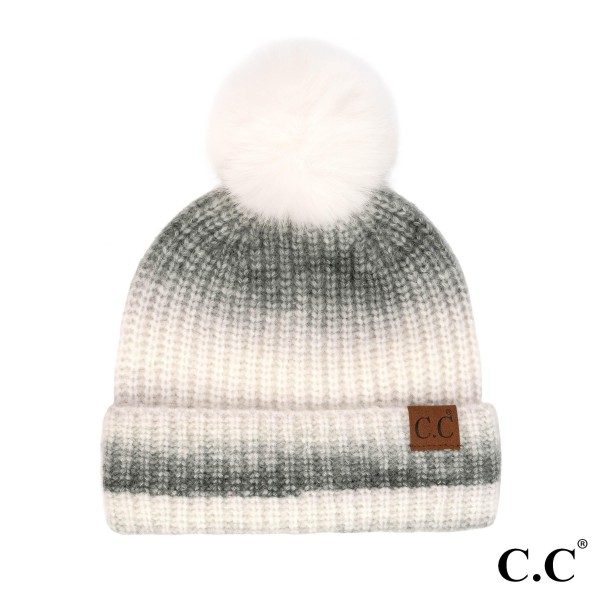 C.C HAT-2077
Ombre Knit Beanie With Faux Fur Pom

- One Size Fits Most
- 58% Acrylic / 29% Polyester / 9% Nylon / 4% Wool