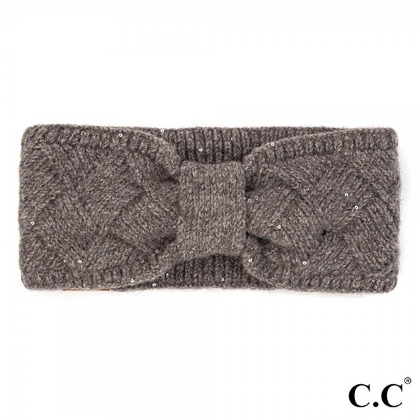 Wholesale c C HW Knit Headwrap Sequin Detail Polyester Acrylic Nylon One Fits Mo