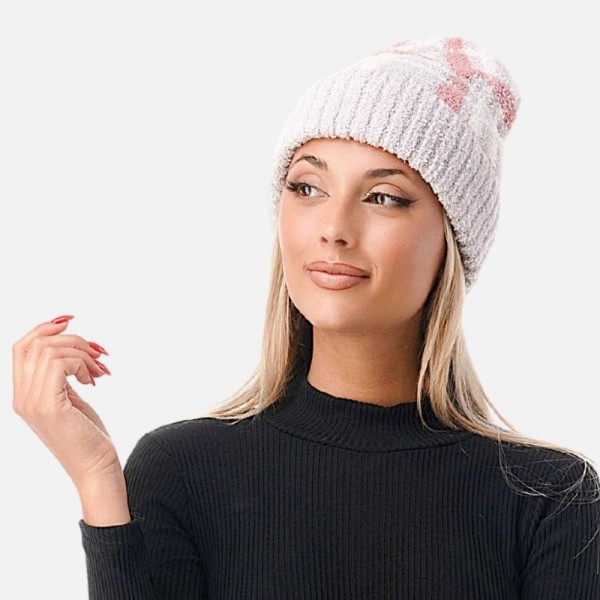 Soft Knit Plaid Beanie

- One Size Fits Most
- 100% Polyester