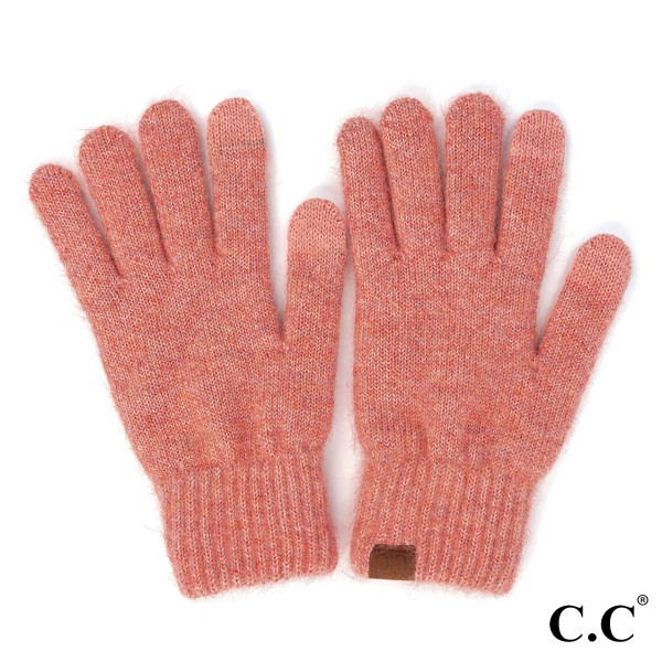 Wholesale c C G Heather Knit Plain Smart Touch Gloves One Fits Most Touchscreen