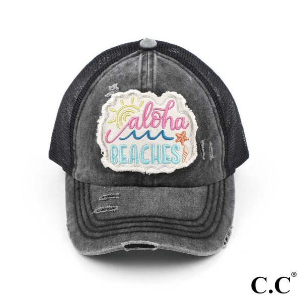 Wholesale c C BT Distressed Embroidered Aloha Beaches Patch Pony Cap One Fits Mo