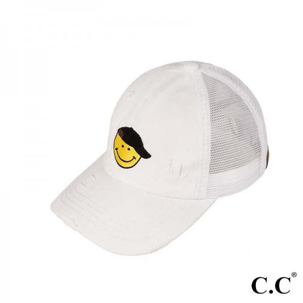 Wholesale bT Smile Embroidered Criss Cross Pony Cap One Fits Most Elastic Criss