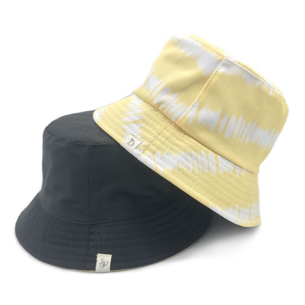 Tie Dye Reversible Bucket Hat - One Size Fits Most - 100 % Polyester - Reversible Side Is Solid Black view 5