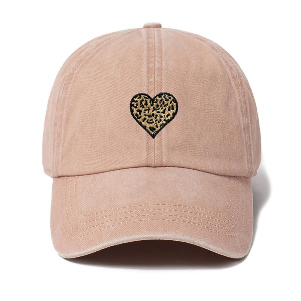 Wholesale leopard Print Heart Baseball Cap One Fits Most Adjustable Cotton