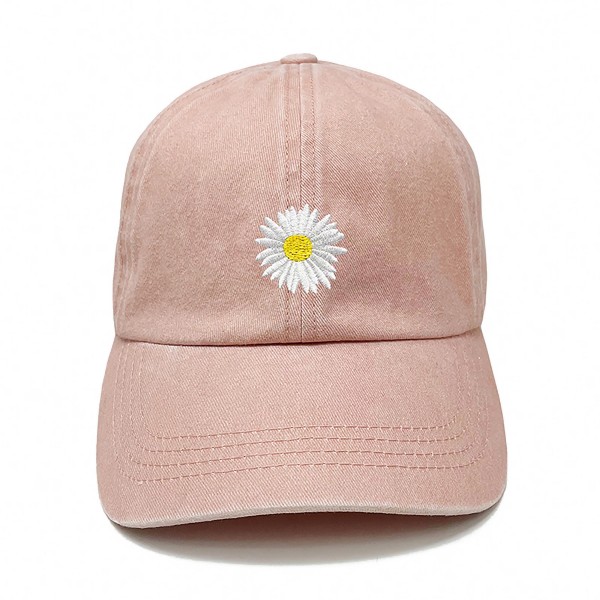 Wholesale daisy Embroidered Baseball Cap One Fits Most Adjustable Cotton