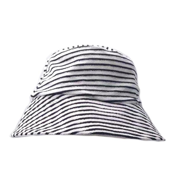 Wholesale striped Terrycloth Bucket Hat One Fits Most Polyester