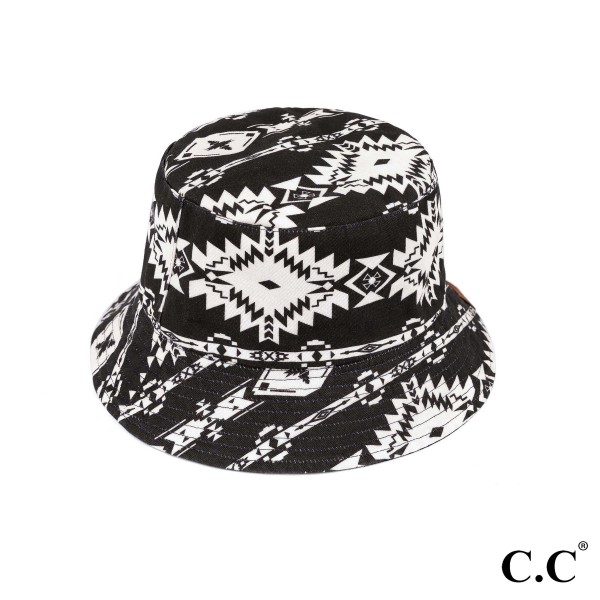 Wholesale c C BK Aztec Reversible Bucket Hat One Fits Most Cotton