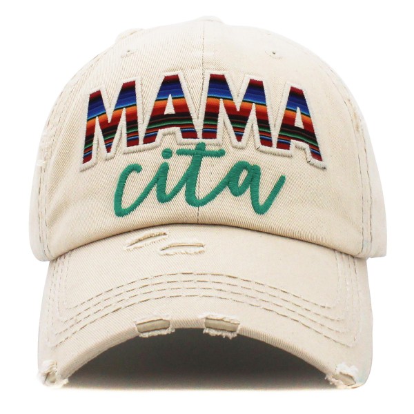 Wholesale vintage Distressed Embroidered Mamacita Baseball Cap One fits most Adj