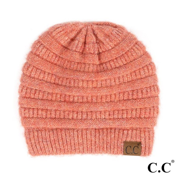 Wholesale c C HAT Ribbed Heather Beanie Hat One Fits Most Recycled Polyester Spa