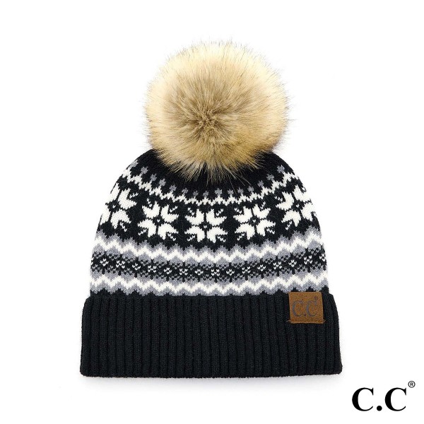 C.C HAT-4029
Nordic Fair Isle Pom Beanie Hat

- One Size Fits Most
- 47% Rayon / 31% PBT / 22% Nylon