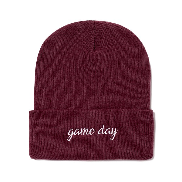 Wholesale game Day Embroidered Knit Beanie One Fits Most Acrylic