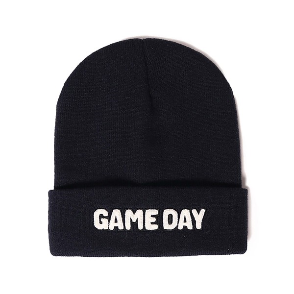 Wholesale game Day Chenille Patch Knit Beanie One Fits Most Acrylic