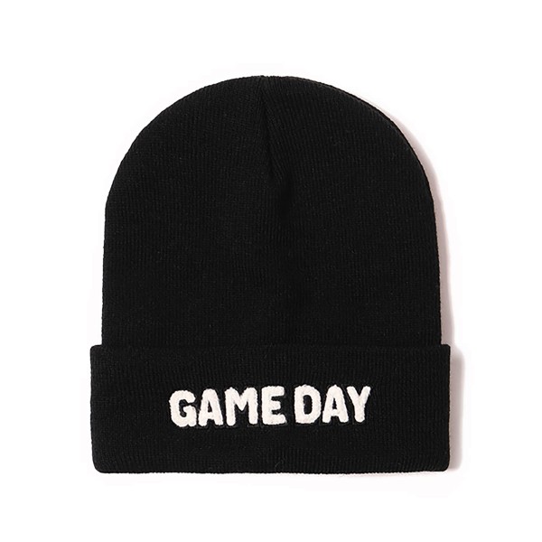 Wholesale game Day Chenille Patch Knit Beanie One Fits Most Acrylic