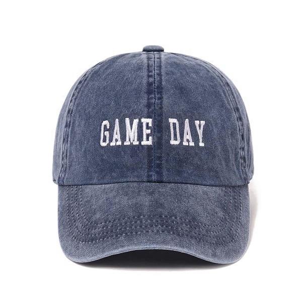 Game Day Baseball Cap

- One Size Fits Most
- Buckle Adjustable
- 100% Cotton