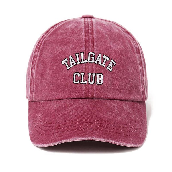 Wholesale tailgate Club Baseball Cap One Fits Most Buckle Adjustable Cotton