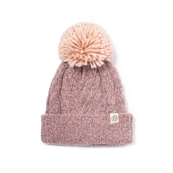 Knit Beanie Made From Recycled Plastic Bottles With Pom.

- One Size Fits Most
- 33% Recycled Polyester / 28% Polyester / 18% Cotton / 18% Nylon / 3% Spandex