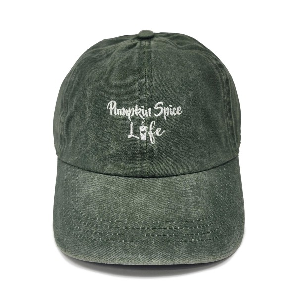 Wholesale pumpkin Spice Life Embroidered Baseball Cap One Fits Most Buckle Adjus