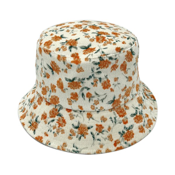 Floral Do Everything In Love Bucket Hat - One Size Fits Most - 100% Polyester - Adjustable Drawstring Hat view 5