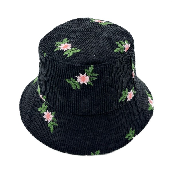 Do Everything In Love Bucket Hat With Embroidered Flower Detail - One Size Fits Most - Lined With Adjustable Drawstring - 100% Polyester view 5